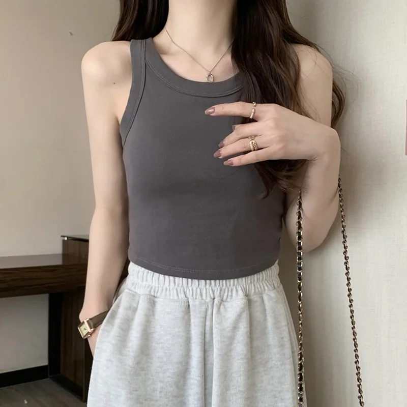 Yoga Sports  Strap Vest Women Summer with Chest Pad Beautiful Back Bra Integrated Underwear Base Short Top