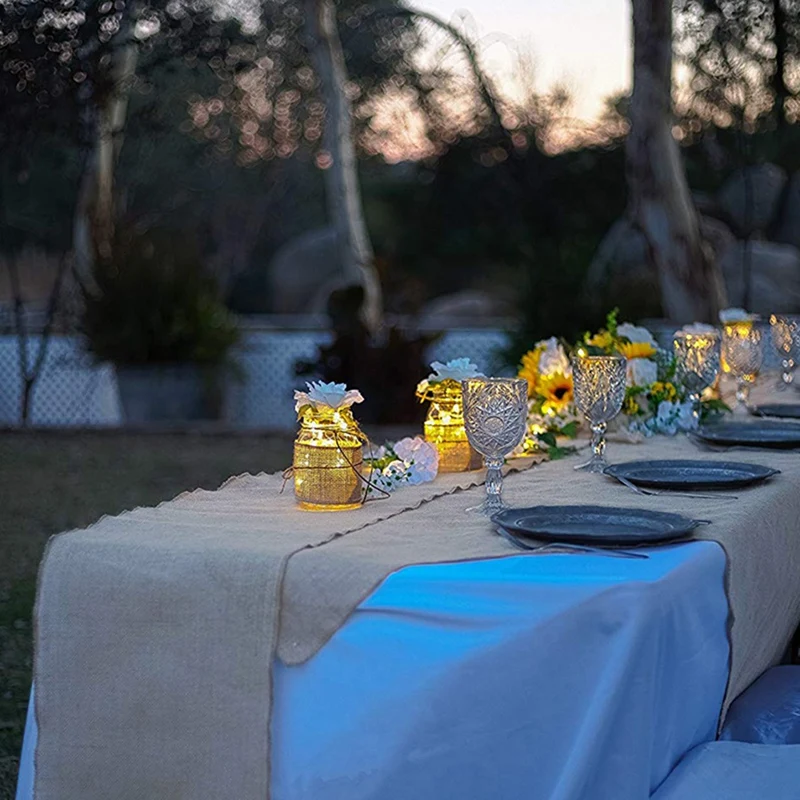 Arpillera Doily Roll-30Cmx275cm Manta antideslizante con diseño de bordes, No Fray Rollos de tela de arpillera aptos para bodas, Mesa