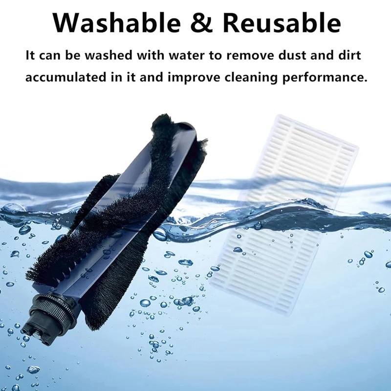 A44F-For Polaris PVCR 6001 IQ Home Aqua مكانس كهربائية للكنس الملحقات الأنظف أجزاء استبدال الجانب الرئيسي فرشاة ممسحة تصفية