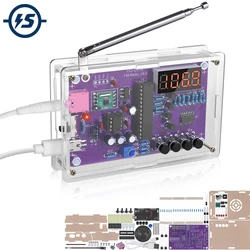 FM Radio DIY Electronic Kit RDA5807 Radio Receiver 87MHz-108MHz Frequency Modulation Digital Tube Display Dual Power Supply