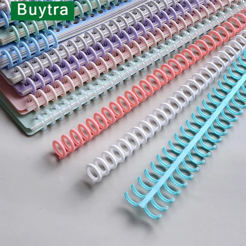 

30 Holes Loose-leaf Plastic Binding Ring Spring Spiral Rings Binder Strip For A4 Paper Notebook Stationery Office Supplies