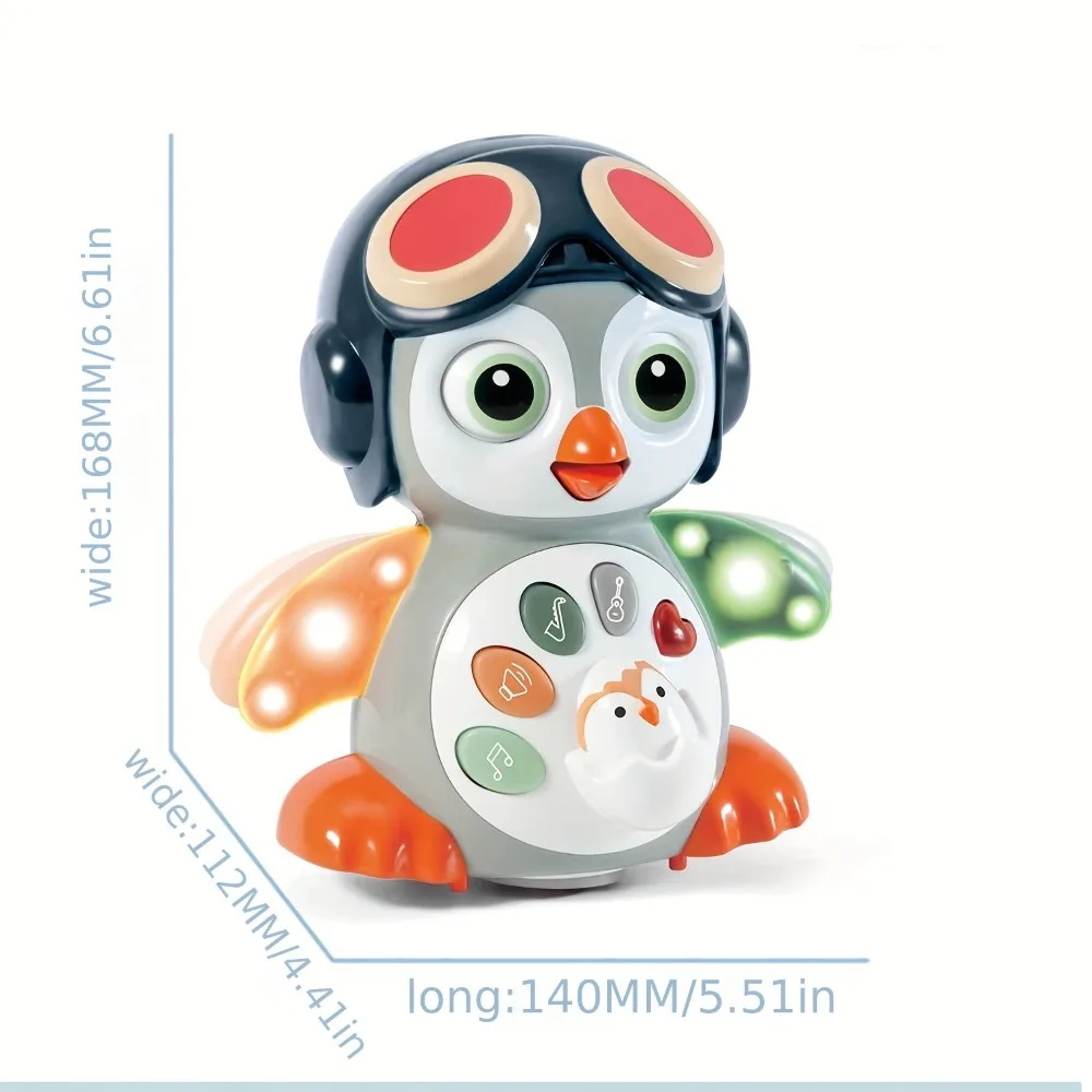 يتأرجح البطريق الرقص الزحف لعبة الموسيقى الكهربائية التنوير الإلكترونية الحيوانات الأليفة لغز الصوت لعب التعليم المبكر للأطفال #3