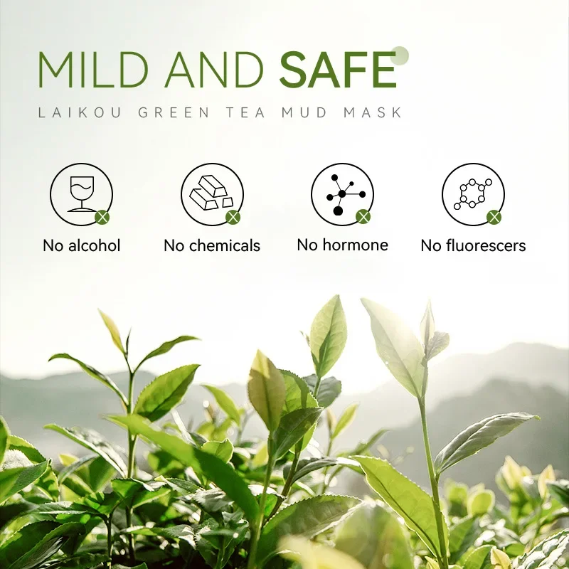 Green Tea Clay Mask 100g Skincare Gentle Cleansing Pore Minimizing Oil Control Facial Treatment Soothing Moisturizer Skin Care