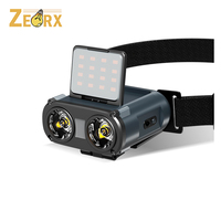 900 Lumen Rechargeable Hat Light 5 Modes Motion Sensor 180° Adjustable USB Charging Water Resistant Headlamp for Camping Hiking