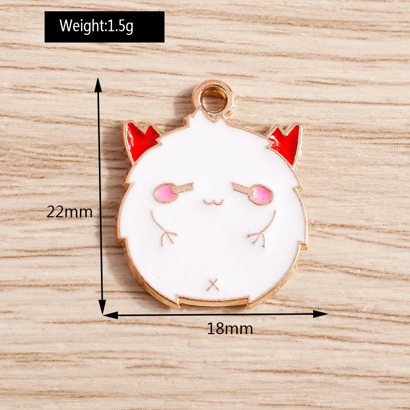 10pcs 18x22mm Cartoon Enamel Halloween Bat Charms Pendants for Jewelry Making DIY Earrings Necklace Handmade Crafts Supplies