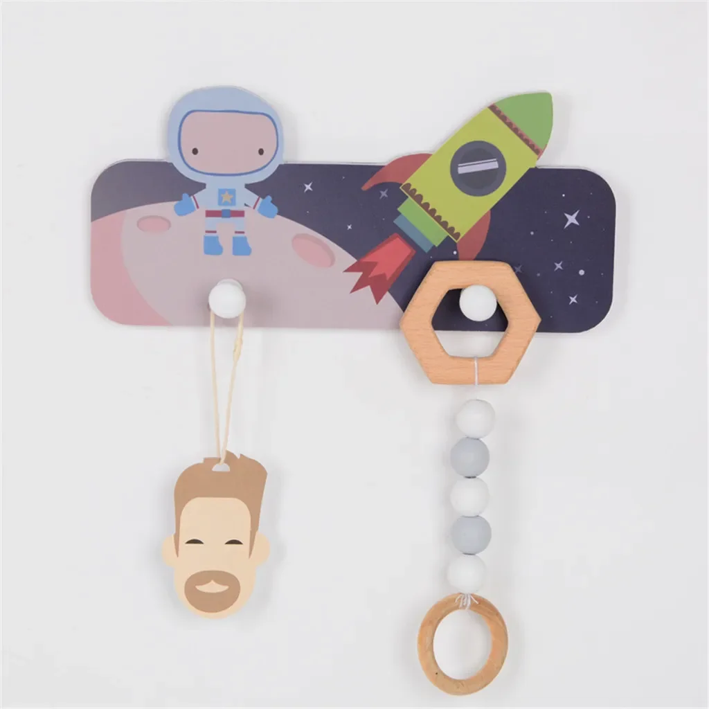 Creative Cute Cartoon Astronaut Hook Living Room Hanger Original Craft Cartoon Child Coat Hook Clothes Holder Wall Decorations