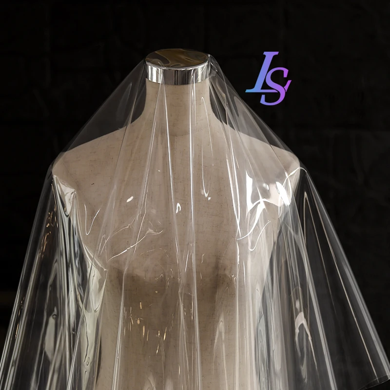 Transparent TPU Material Fabric Waterproof Raincoat Film Wrapped Plastic Wholesale Cloth Per Meter Apparel Sewing Diy