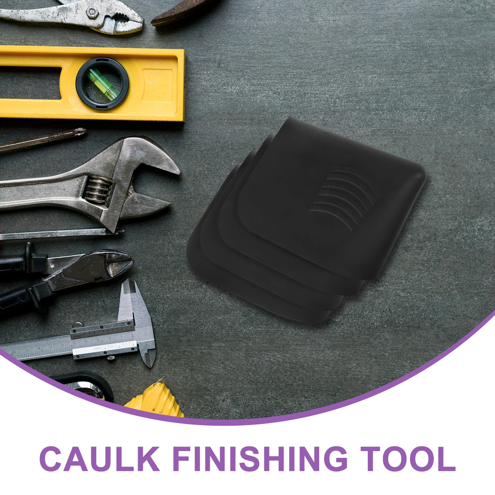 

4pcs Caulking Tool Set Premium Grout Spatula Anti-Slip Reusable Tile Joint Filling Floor Edge Corner Durable Smooth Sealant
