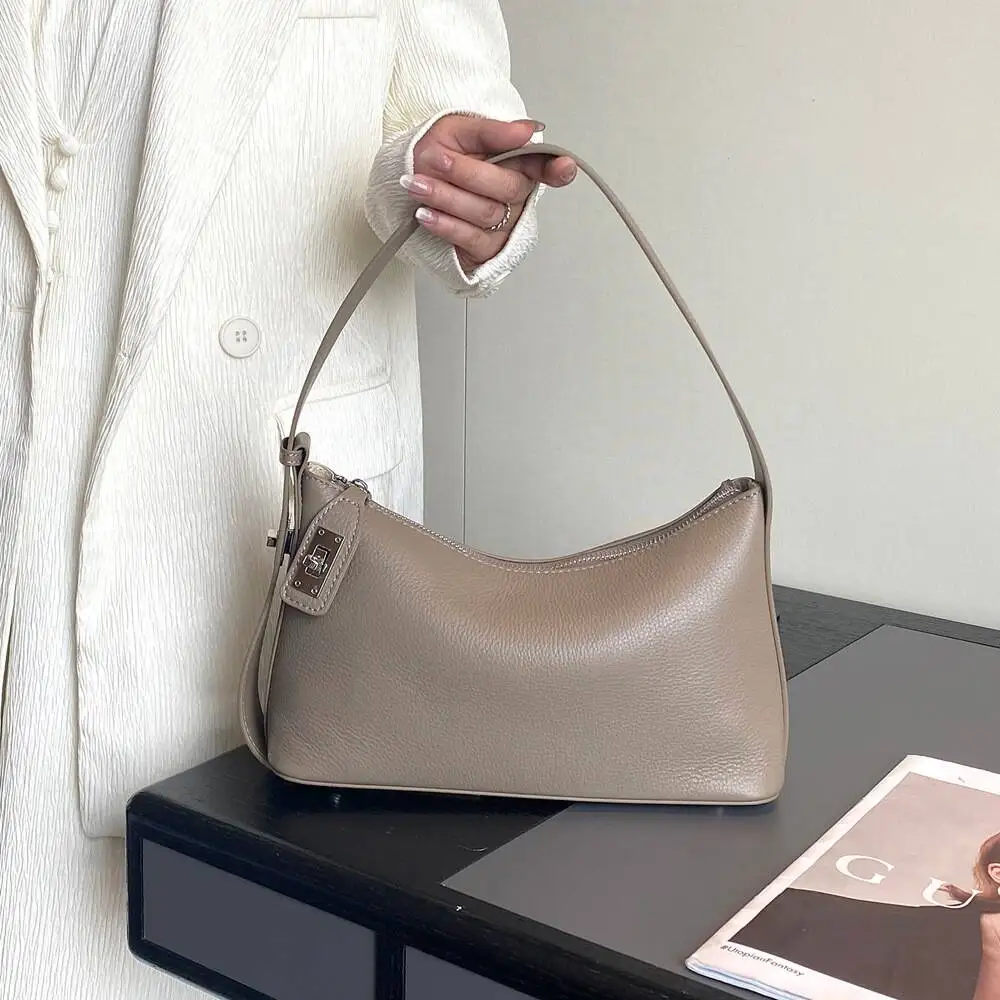 

2026 New Arrival Women's Pillow Bag Genuine Leather Female Shoulder Crossbody Bags High Quality Cowhide Ladies Commute Handbag