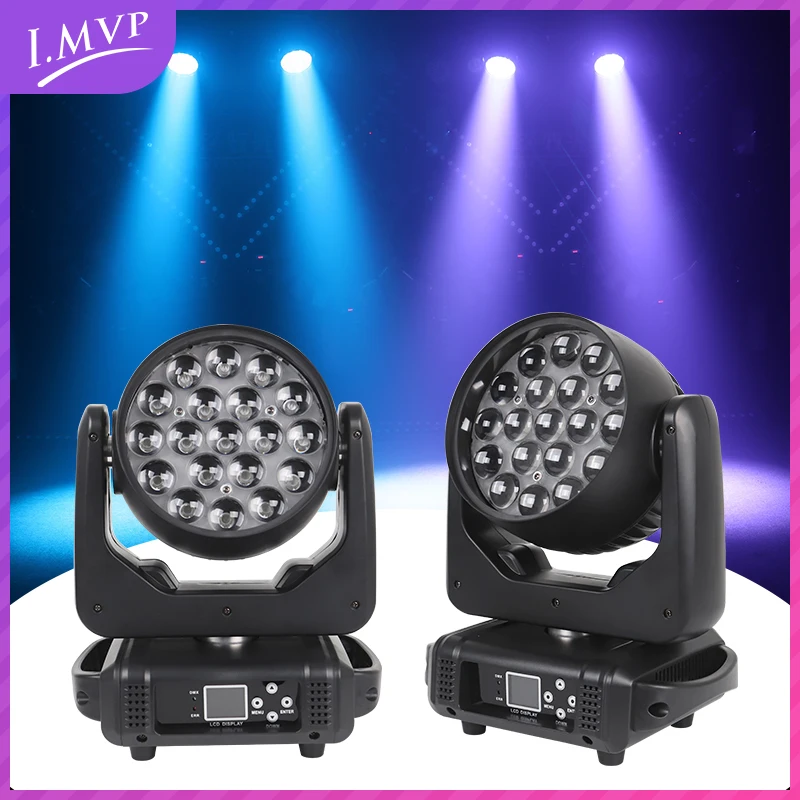 LED Stage light DMX Control 19x15W RGBW 4in1 Zoom LED Wash Moving Head Light for Disco Dj Party Show