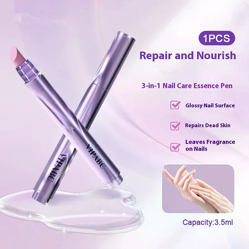 3In1 Ceramic Nail Cuticle Oil Brighten Moisturizing Nail Cuticle Remover Pen Nourishing Nail Care Essence Pen Repair Nail Damage