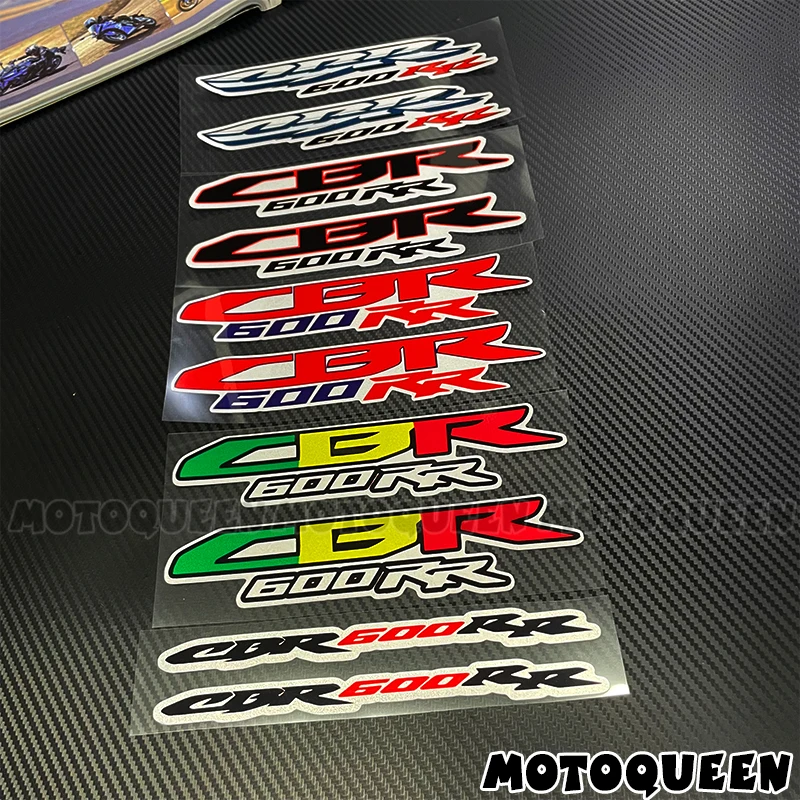 2X Motorbike Motorcycle Wheels Fairing Helmet Tank Pad Reflective Logo Label Decals Pvc Stickers For Honda CBR 600 RR CBR600RR