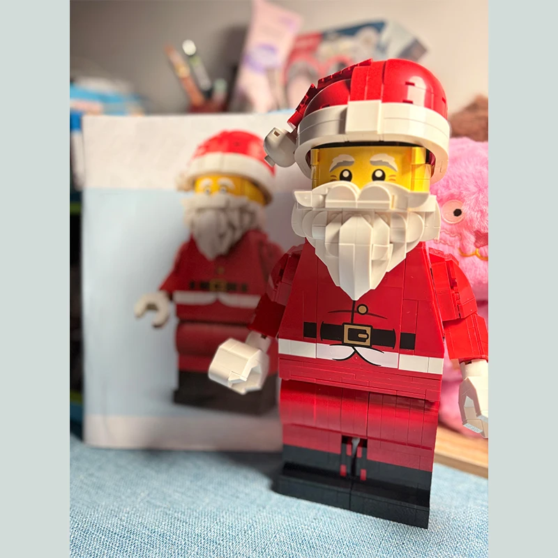 2025 جديد متدرج سانتا Minifigure 40820 Minifigure مهرجان نسخة محدودة الموسعة صبي فتاة بنة هدية الكريسماس