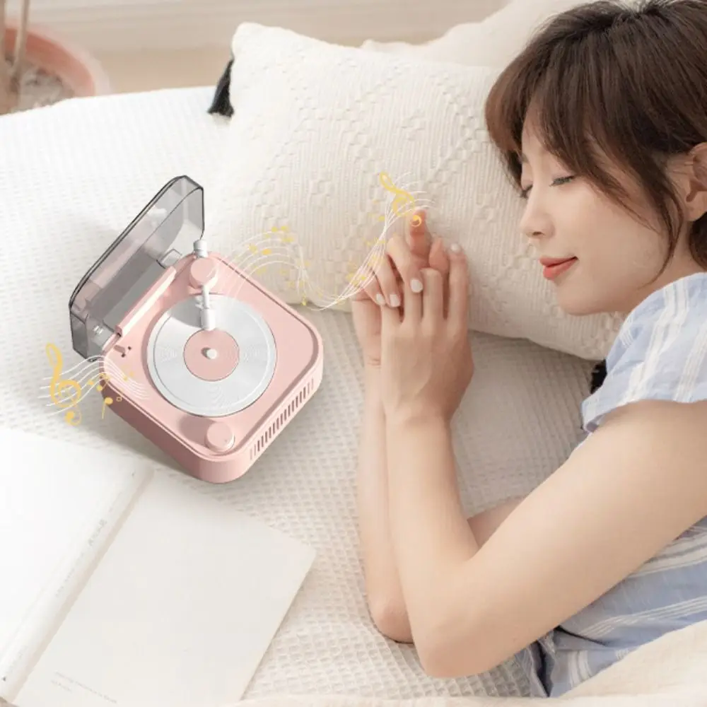 

Bluetooth 5.0 Retro Wireless Bluetooth Speaker Stereo Sound TF Card Support Desktop Alarm Clock Speaker CD Player Design