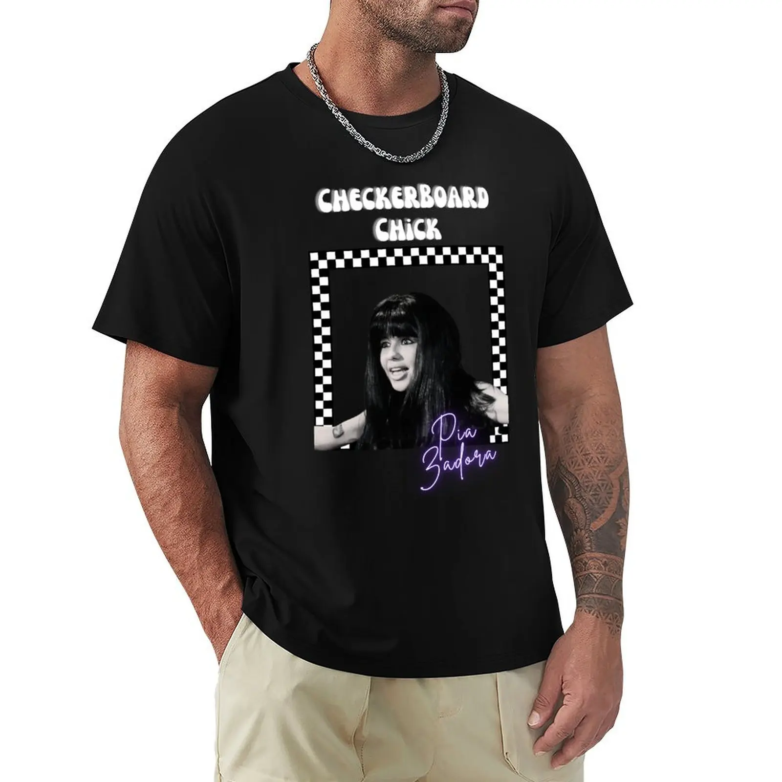 CheckerBoard Chick T-Shirt Christmas Theme Tee Top