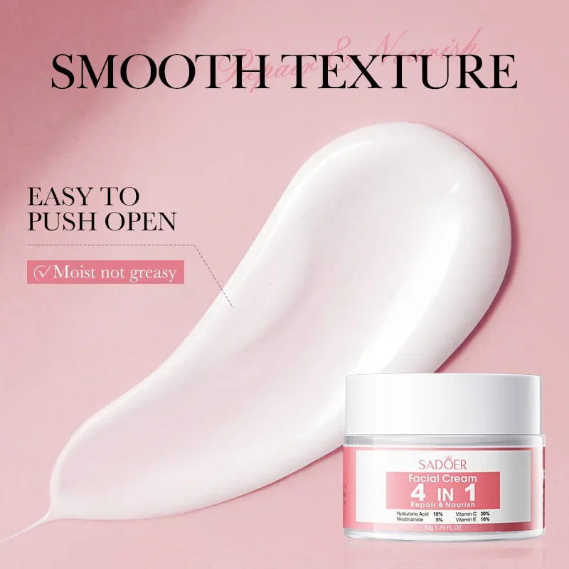 4 in 1 Facial Essence Mousse Face Wash Foam Facial Cleanser Moisturizing Brightening Hydrating Face Cleansing Skin Care Products