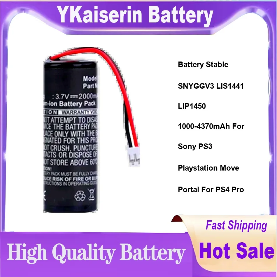 Battery Stable SNYGGV3 LIS1441 LIP1450 1000-4370mAh For Sony PS3 Playstation Move Portal For PS4 Pro