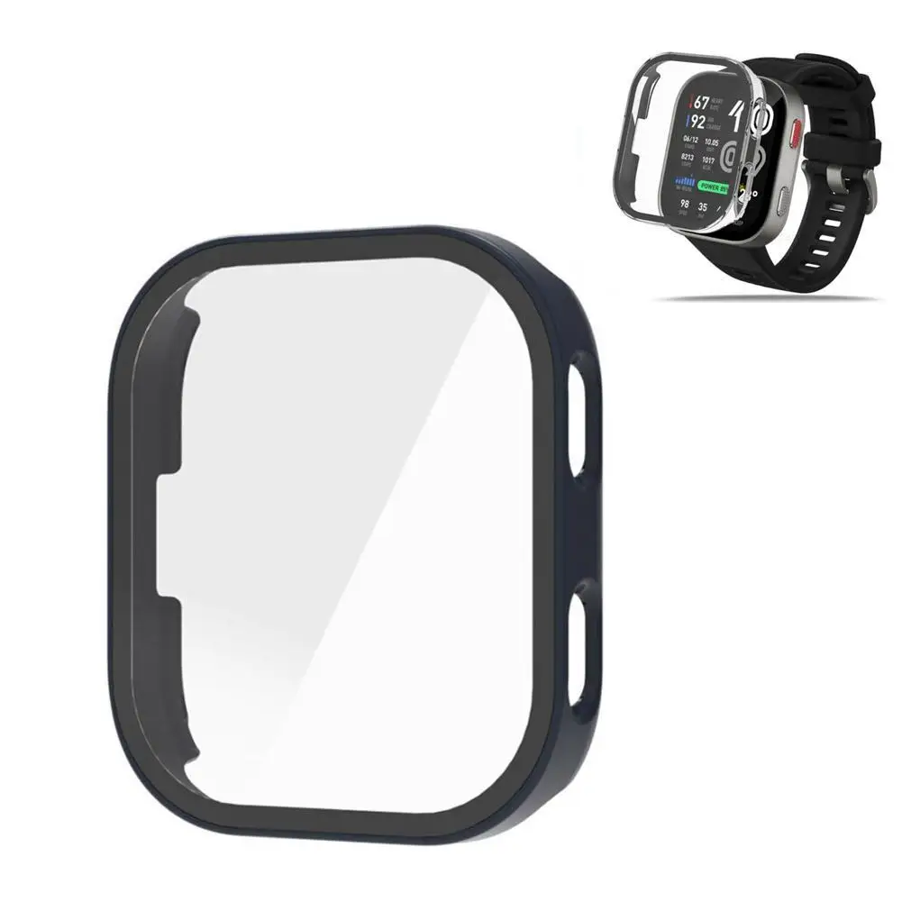 Integrated Tempered Glass Watch Case For Amazfit Bip Max Hard PC Shockproof Bumper Cover Precise Watch Protective Shell Accessor
