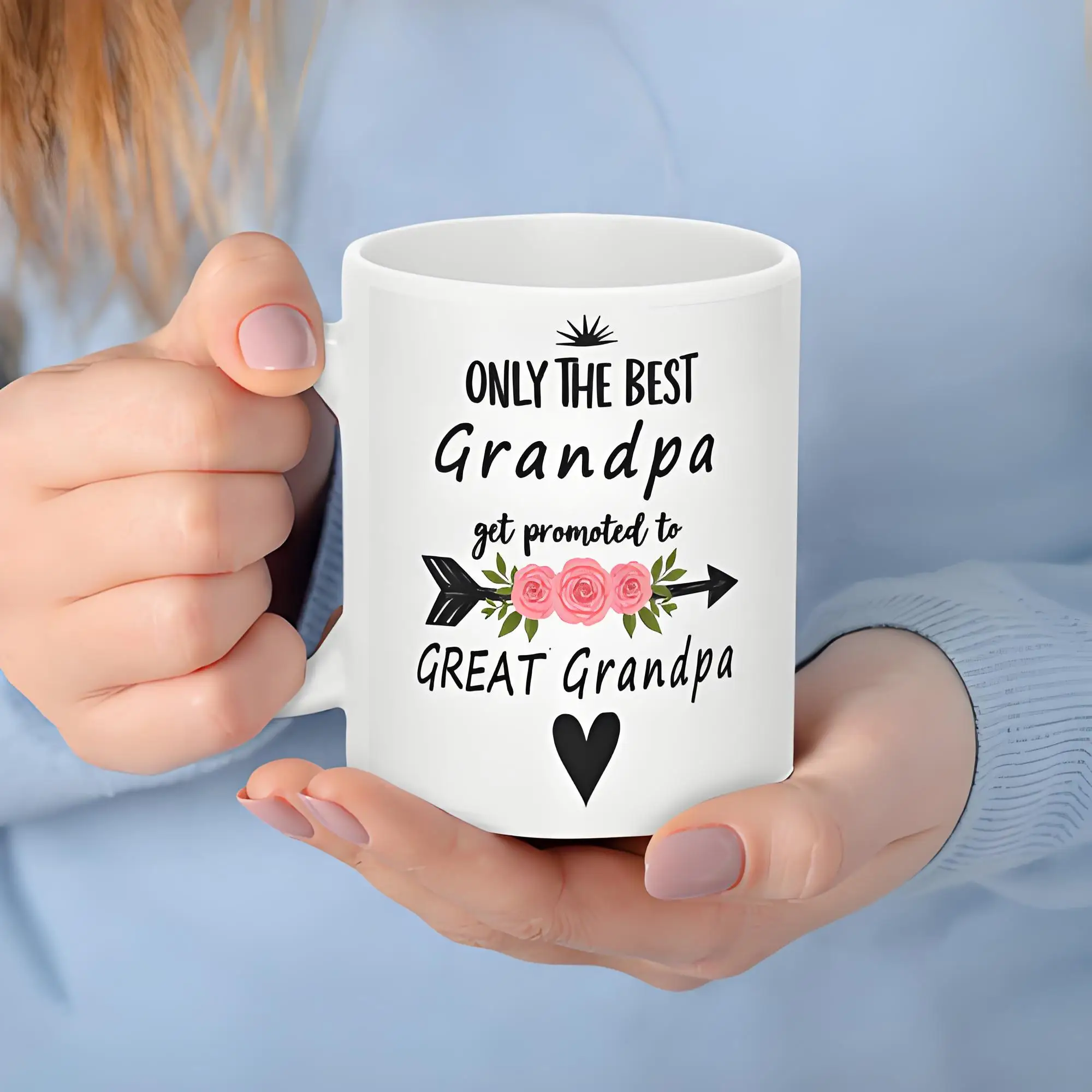 

Ceramic Coffee Cup, Kitchen Drinkware, Gift for Grandpa and Great-Grandfather, 11 oz, Reusable, Available in Multiple Colors