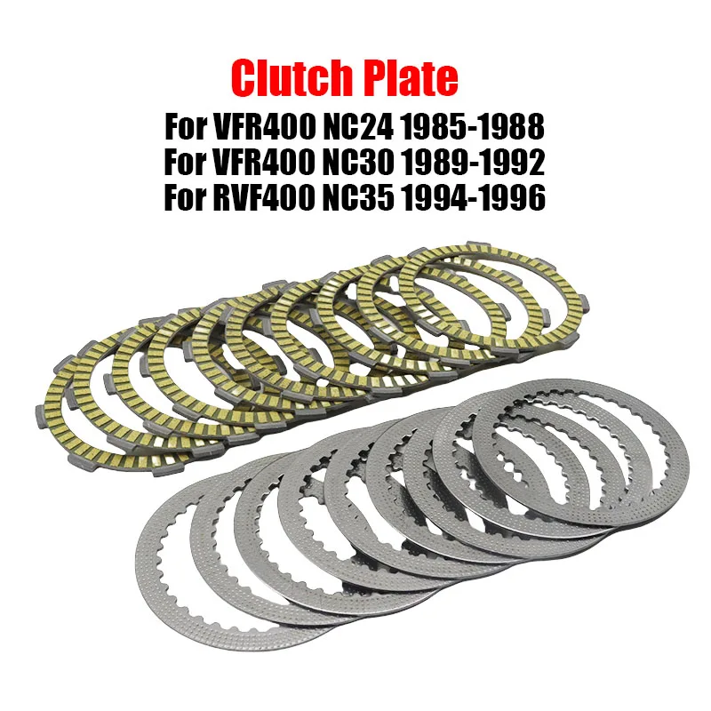 

Clutch Plate Kit For Honda VFR400 VFR 400 NC24 NC30 NC35 Steel Plates Motorcycle Engine Parts Replacement