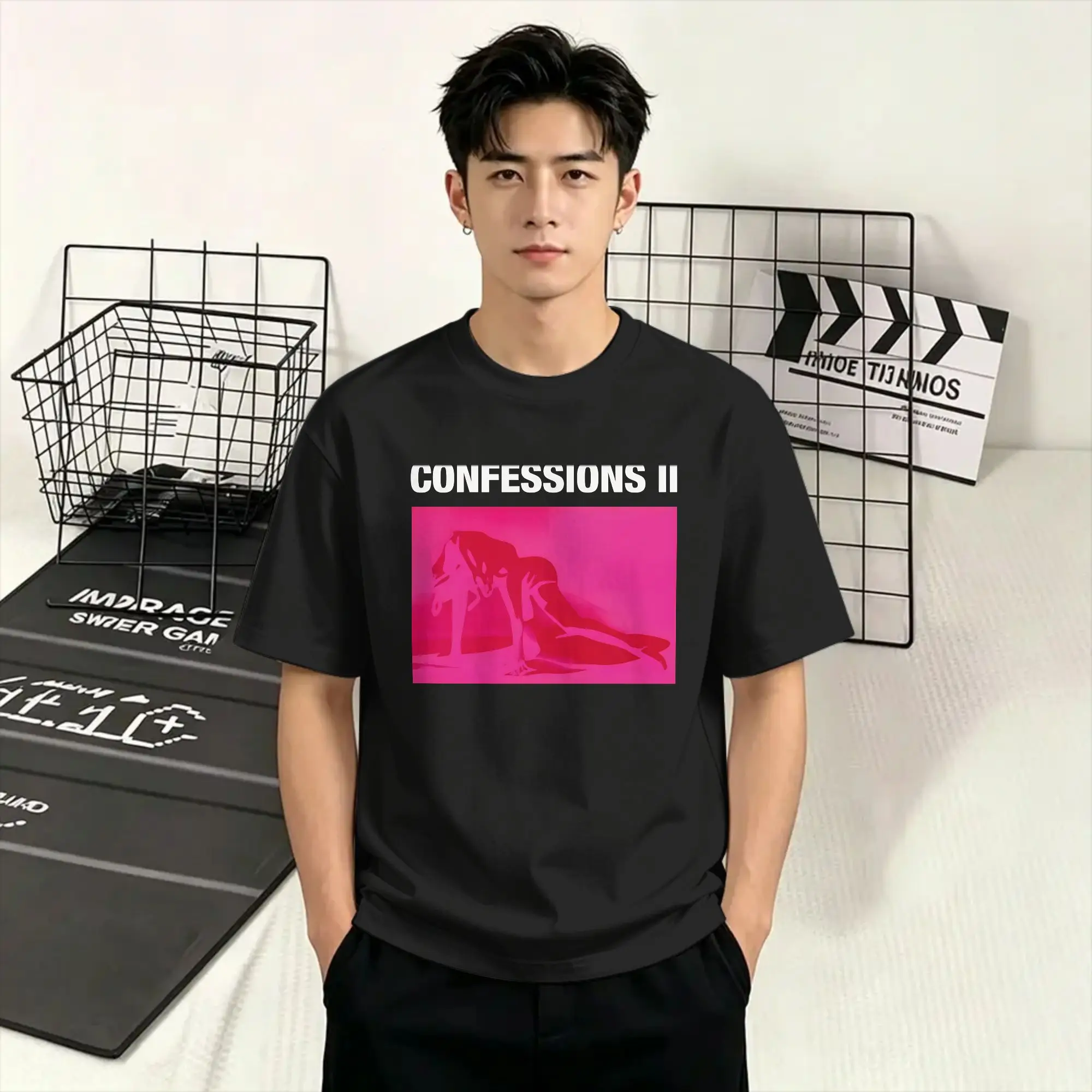 Men T-Shirt Madonnas Confessions II Album 2026 Vintage Pure Cotton Tees Short Sleeve  T Shirts Round Neck Clothes Plus Size