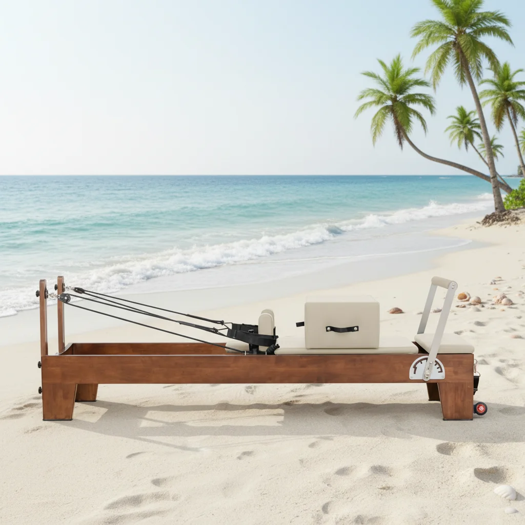 

Walnut Color Equipment OEM&ODM Pilates Reformer Bed Pilates Equipment Machine with Wooden Package MOQ 1