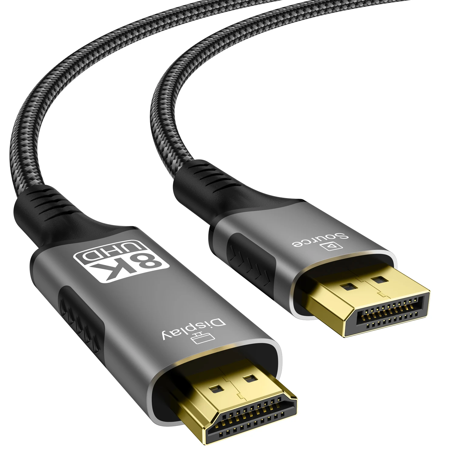 8K DP to HDMI 2.1 Cable dp1.4 to hdmi2.1 Audio Video Cable 8K@60Hz 4k@120Hz HDR Converter For dell Lenovo laptop ThinkPad PS4/3