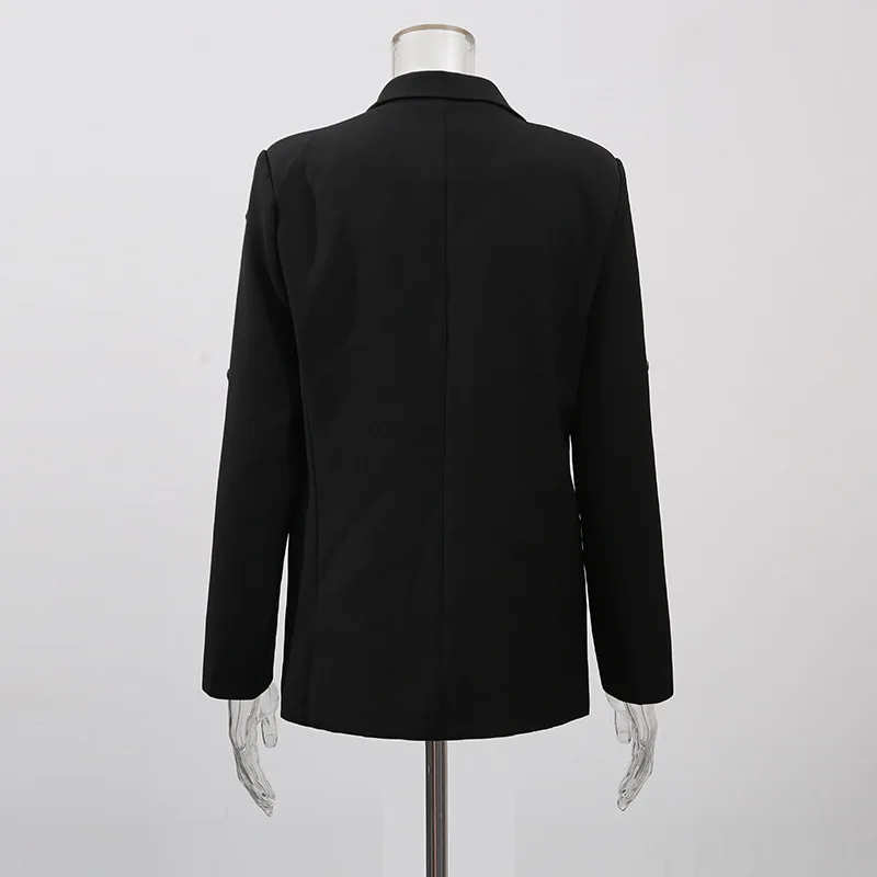 Temperamento abito da pendolare industria pesante goccia d'acqua hot diamante collage manica lunga giacca monopetto vrouwen luxe femme