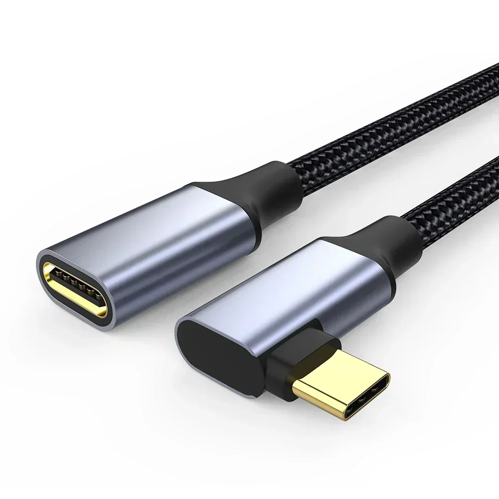 USB C3.1 Gen2 10Gbps نوع C تمديد كابل PD 100 واط ذكر إلى أنثى شحن سريع موسع Thunderbolt3 كابل لماك بوك اير برو