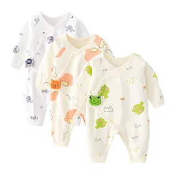 0-6Month Newborn Baby Girls Boys Rompers Cotton Cartoon Infant Clothes Outfit Jumpsuit Spring Autumn Outdoor Clothing 2024 New