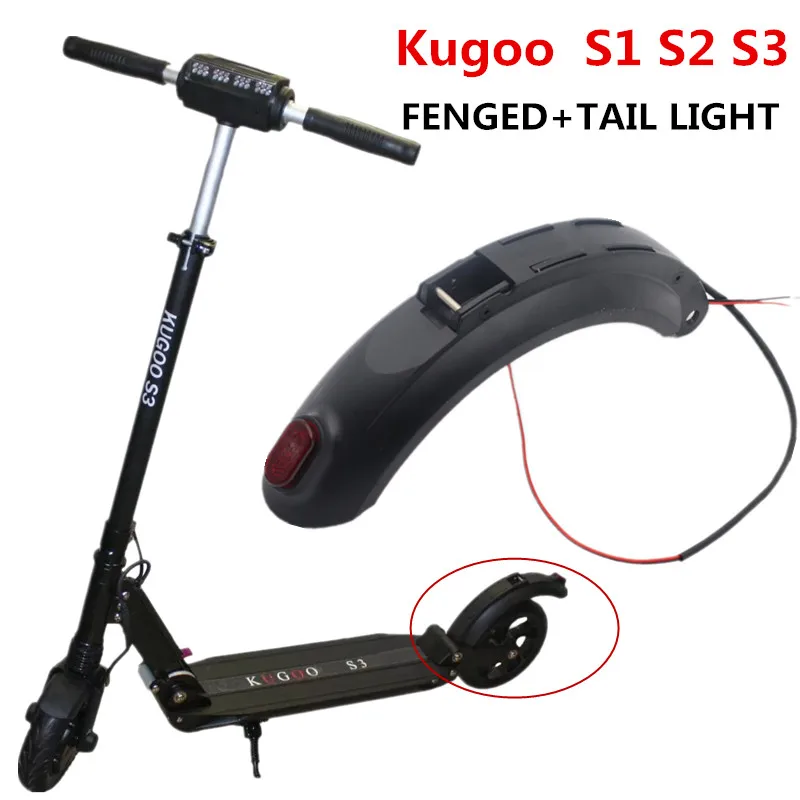 

Electric Scooter Rear Light Mudguard Guard Wing + Tail Lamp for Kugoo S1 S2 S3 Outdoor Scooter Skateboard Parts Accessories