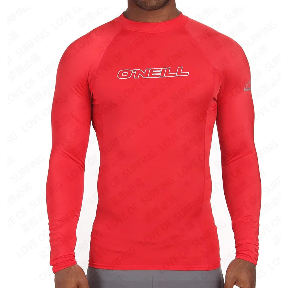 Rash Guards-traje de baño de manga larga para hombre, traje de baño para deportes acuáticos, natación, entrenamiento, secado rápido, protección solar, personalizable