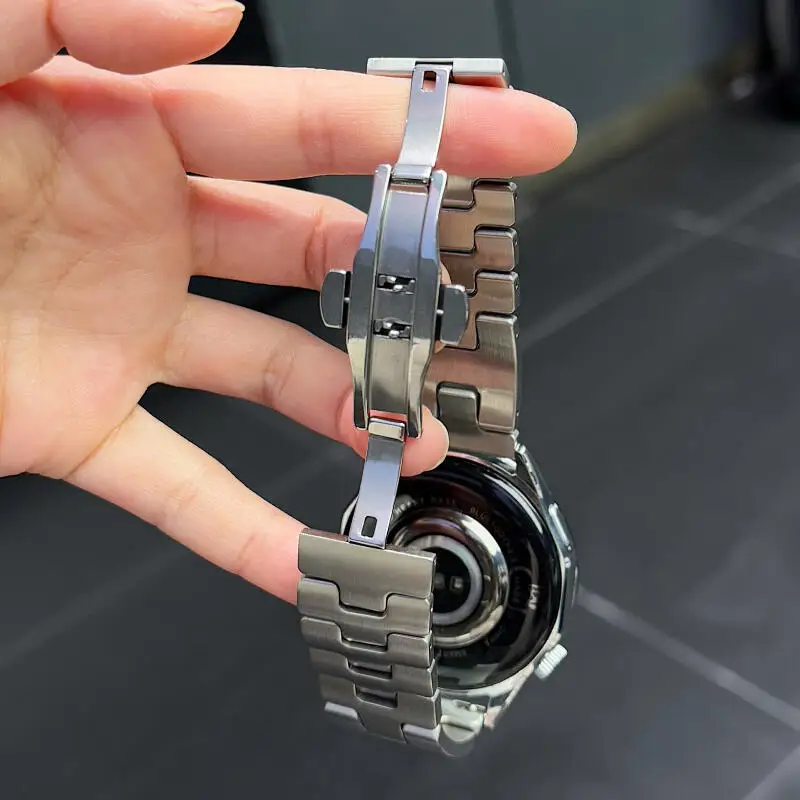 สายสร้อยข้อมือรูปตัว H สําหรับ Samsung Galaxy Watch 8 40 44 มม./8Classic 46 มม. สายสแตนเลสสําหรับ Samsung Galaxy Ultra 47 มม. 2025