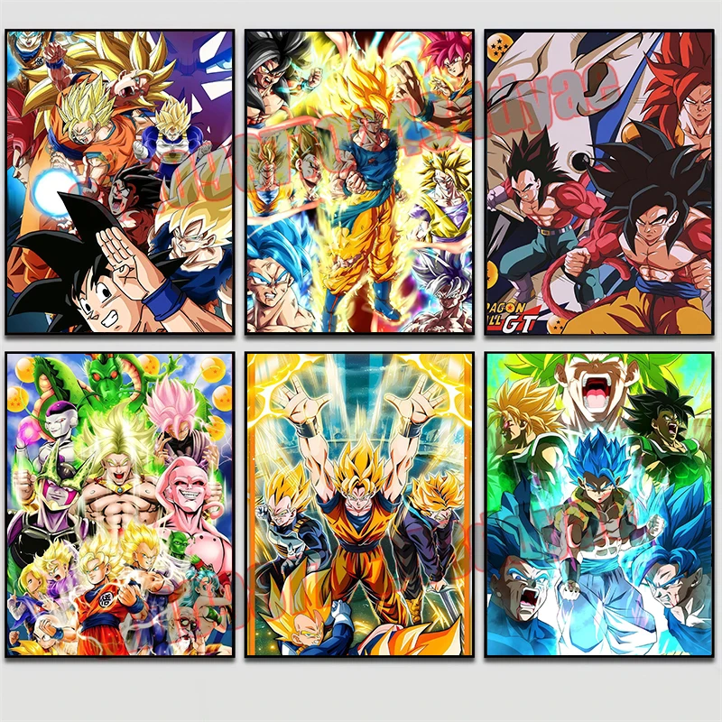 

Classic Animation Dragon Ball Poster Character Vegeta Broly Wukong Printing Canvas Picture Painting Wall Art Decoration Painting