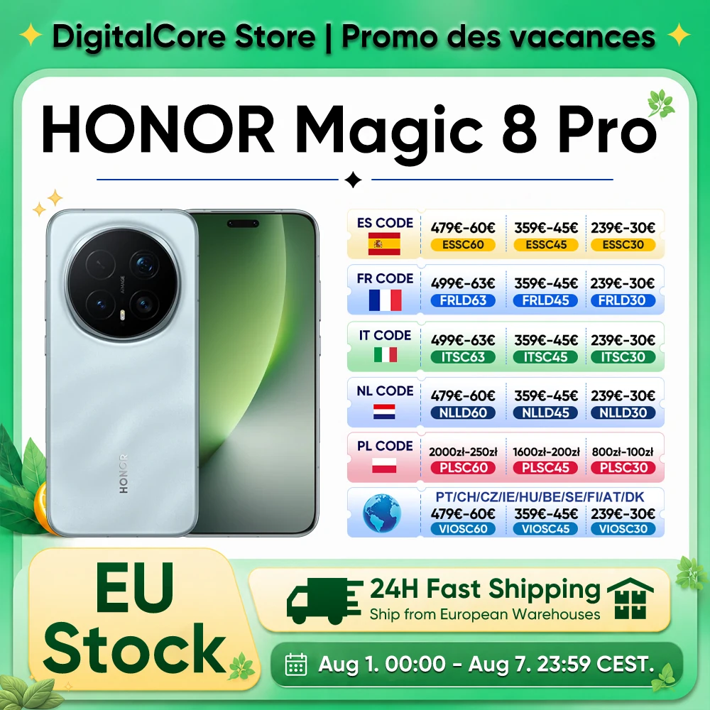 HONOR Magic 8 Pro 5G versión europea, Snapdragon 8 Elite Gen 5, cámara de 200MP, batería de 6.270 mAh, carga de 100W, pantalla OLED de 6.71», NFC, eSIM, Honor