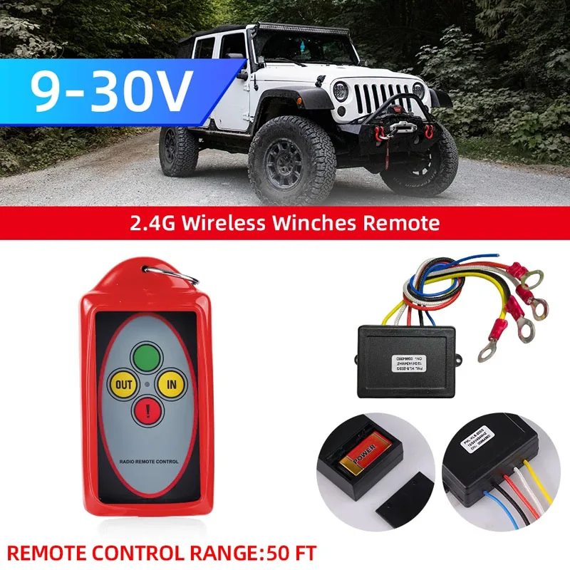 Car Wireless Electric Winch Remote Control Receiver Anchor Control System Anchor Wireless Remote Control Boat Accessories