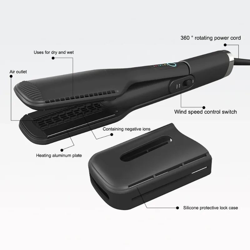 

Ceramic Floating Flat Iron Titanium Coating Hair Straightener With Swift Heat-up For Effortless Achieve Curls And Straighten