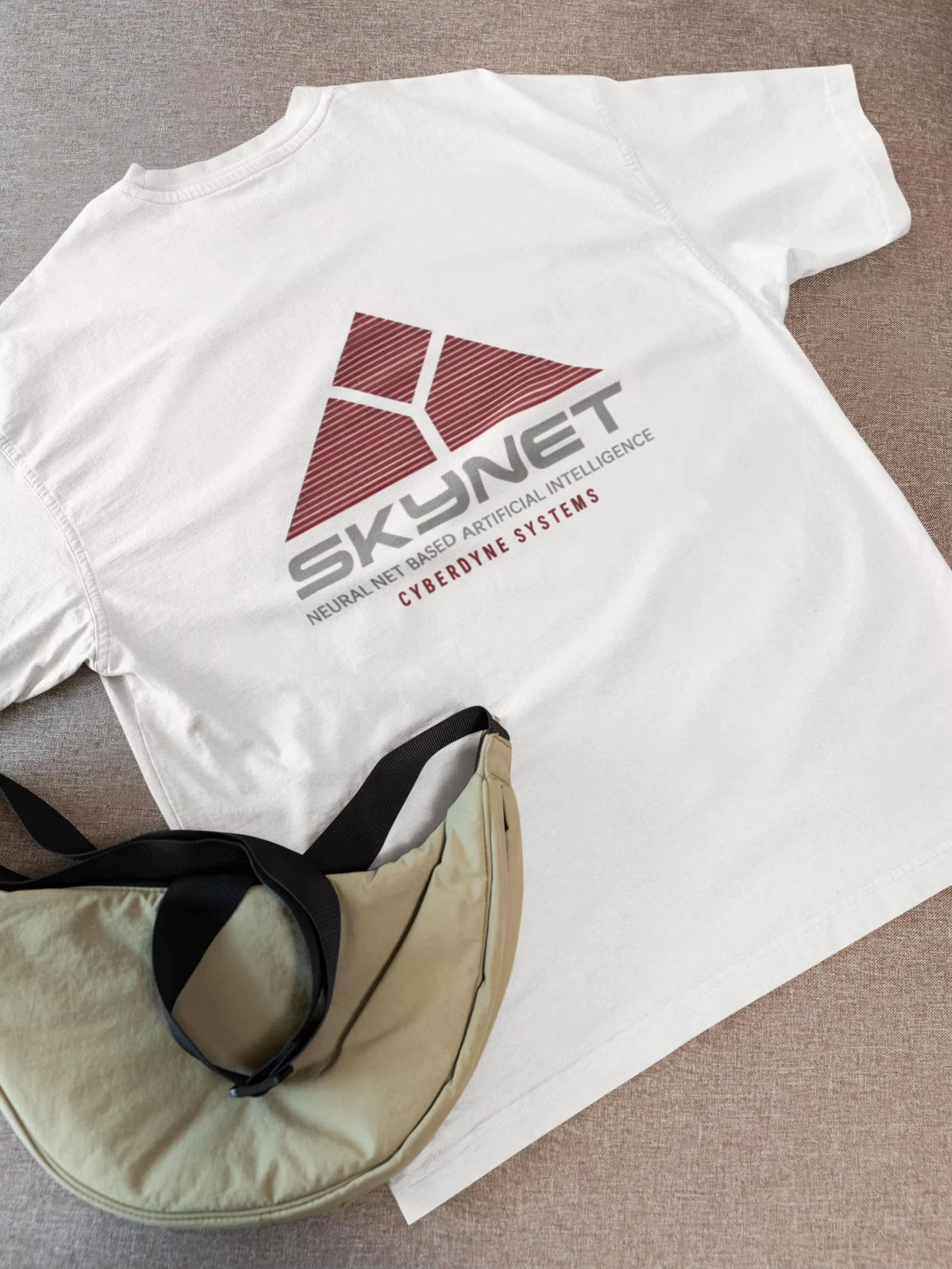 White Skynet Cyberdyne Systems Logo Graphic T-Shirt Cotton Men Women Streetwear Tee