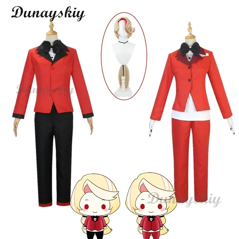 SN66 تشارلي مورنينغستار تأثيري الكرتون فندق فانتازيا زي شعر مستعار للتنكر الكبار النساء الزي الرسمي هالوين CarniW &