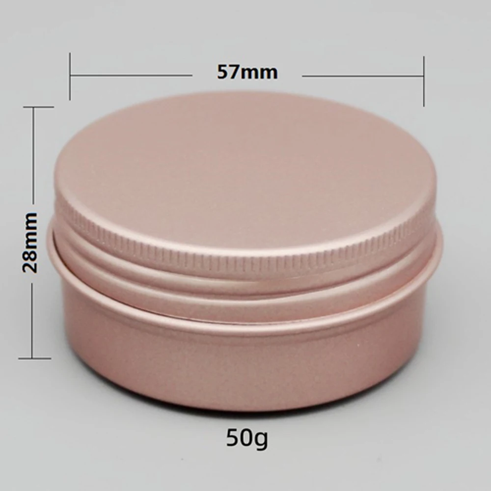 5/10/15/20/30/50/60g Roségold runde leere Aluminium box Deckel silberne Blechdosen runde Metall box leere Ceam Glas Kosmetik behälter – Detail 6