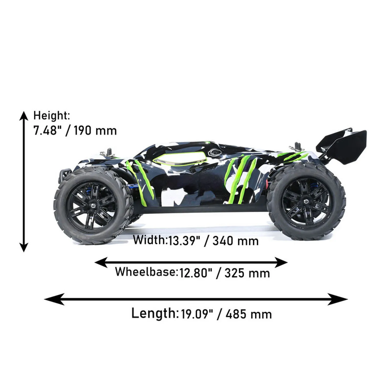 1/8 Plastic Body VRX RH818 Remote Control Electric Racing Truck Independent Suspension 60A ESC 3660 Brushless Motor 6KG Servo