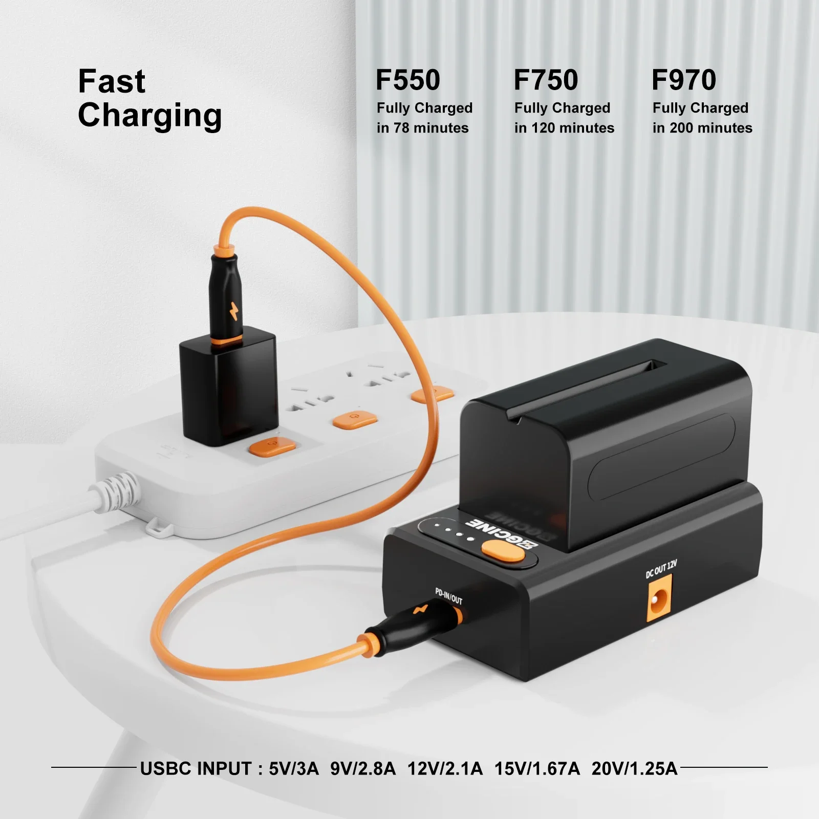 ZGCINE NPF-02 For Sony NP-F550 F750 F950 Multi-Functional Battery Charger PD Fast Charging DC Dual Power Supply Phone Notebook