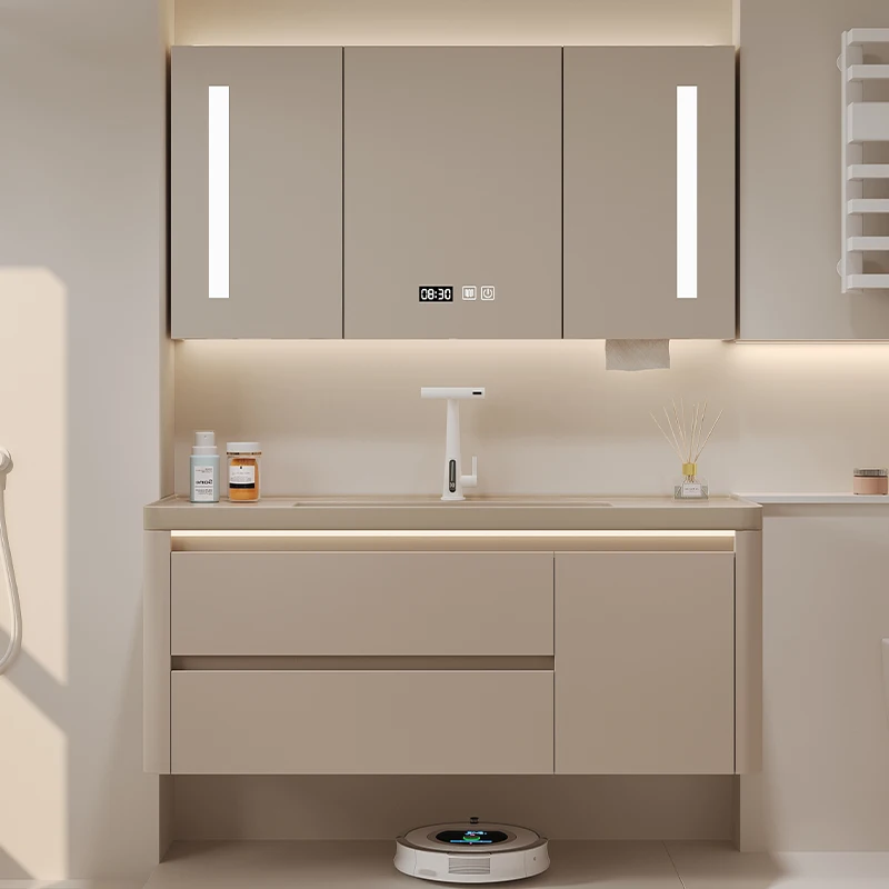 

Organizer Mirror Bathroom Cabinet Storage Wall Accessories Toilet Display Partitions Cupboard Luxury Gabinete Home Furniture