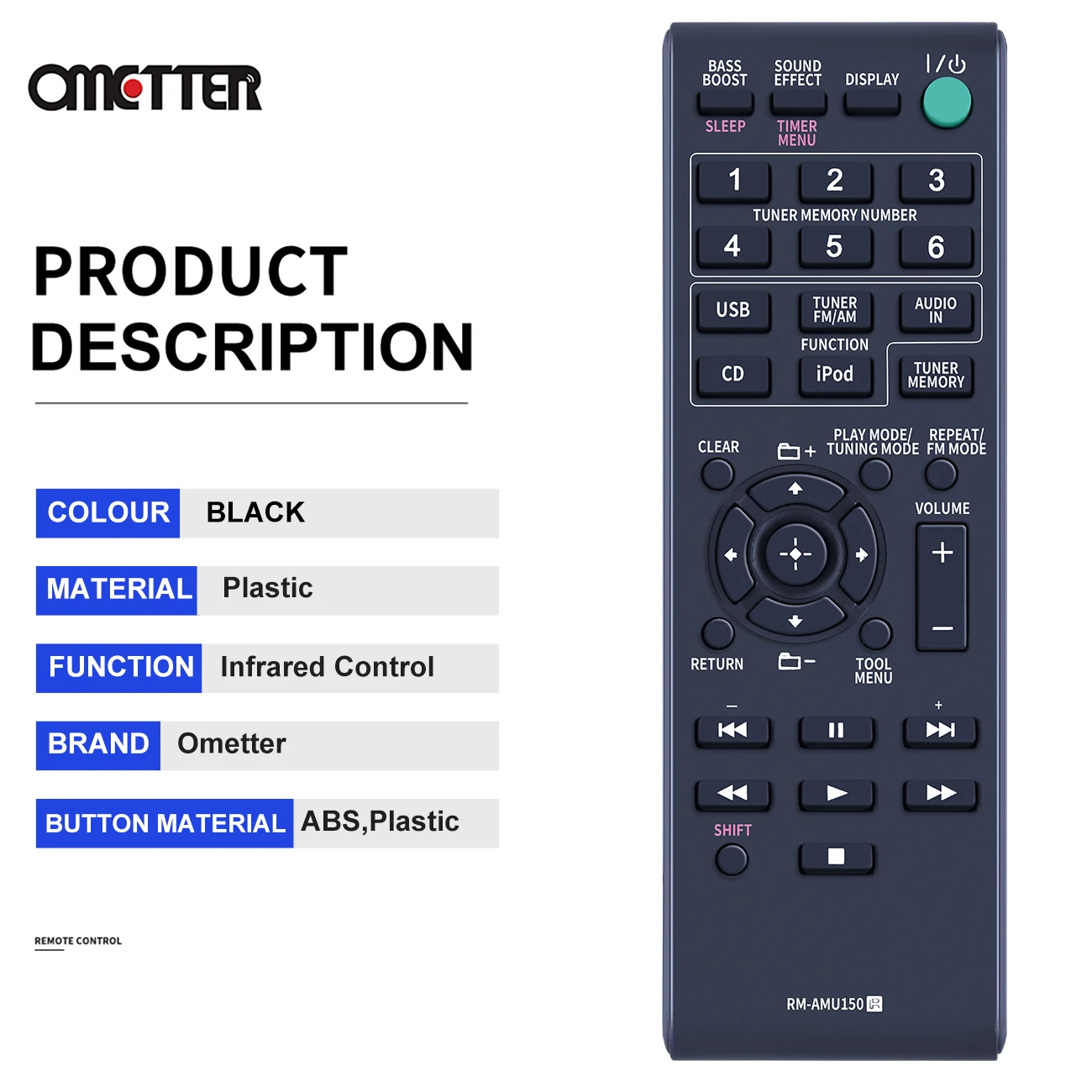 RM-AMU150 RMAMU150 zamienny pilot zdalnego sterowania do systemu Sony Micro HI-FI CMT-V10iP CMTV10iP