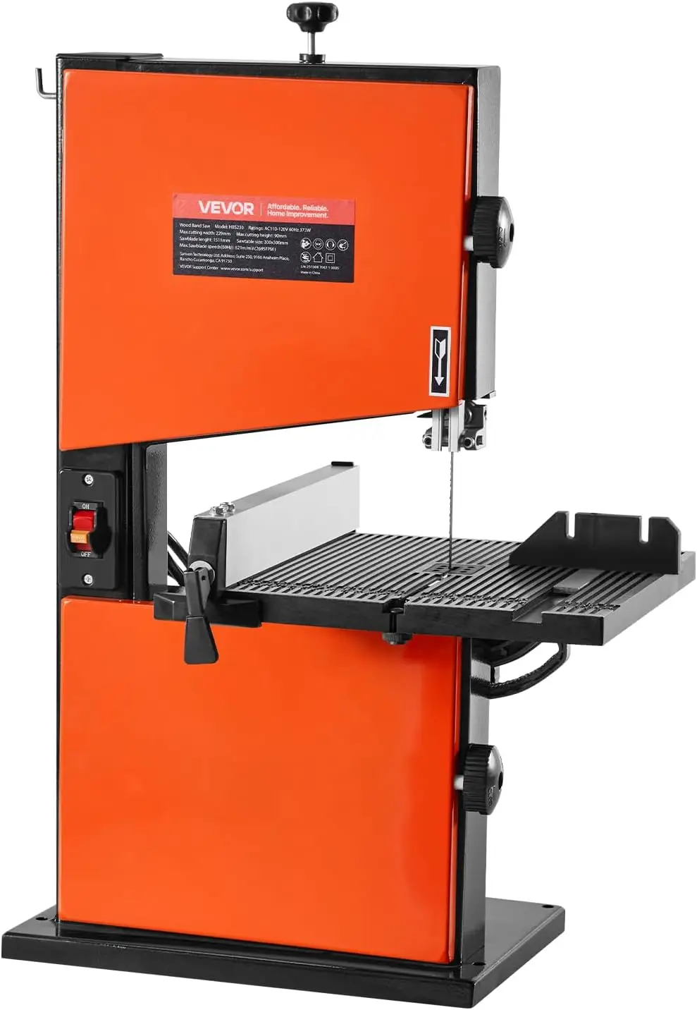 Band Saw, 9-Inch, Woodworking Benchtop Bandsaw with 1/2 HP Motor, 3.5-Inch Max Cutting Height, 11.8 x 11.8 in Cast Aluminum Tabl