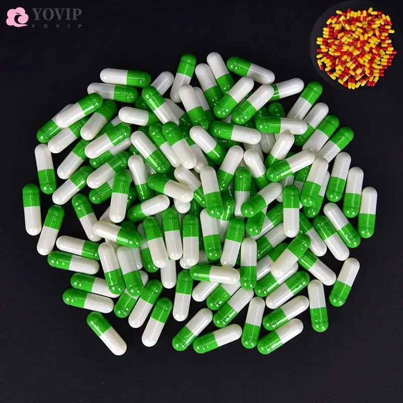 1000Pc Multicolor Empty Gelatin Capsules Pill Vcaps Gel Halal Separated Box 5 Colors