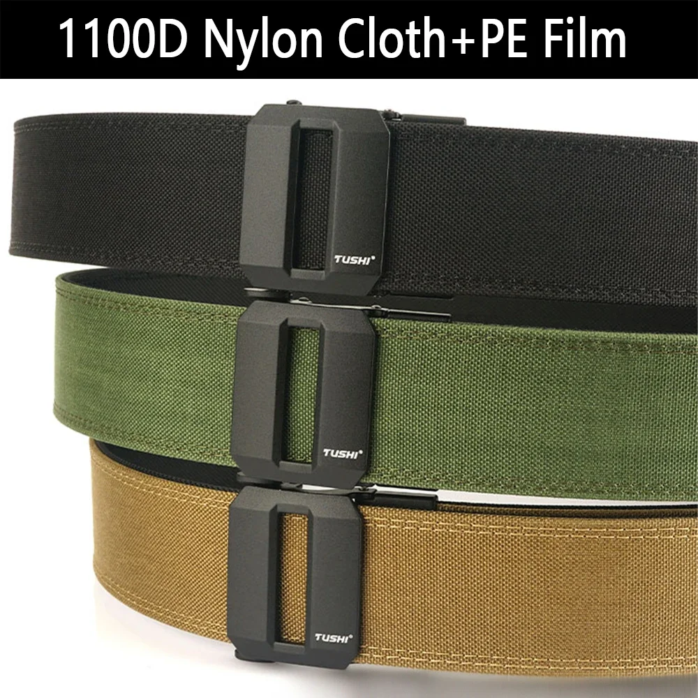 TUSHI Brand 5cm Wide Functional Wind Hanging Gun Shooting Training Belt Men's Versatile Workwear Casual Nylon Automatic Buckle
