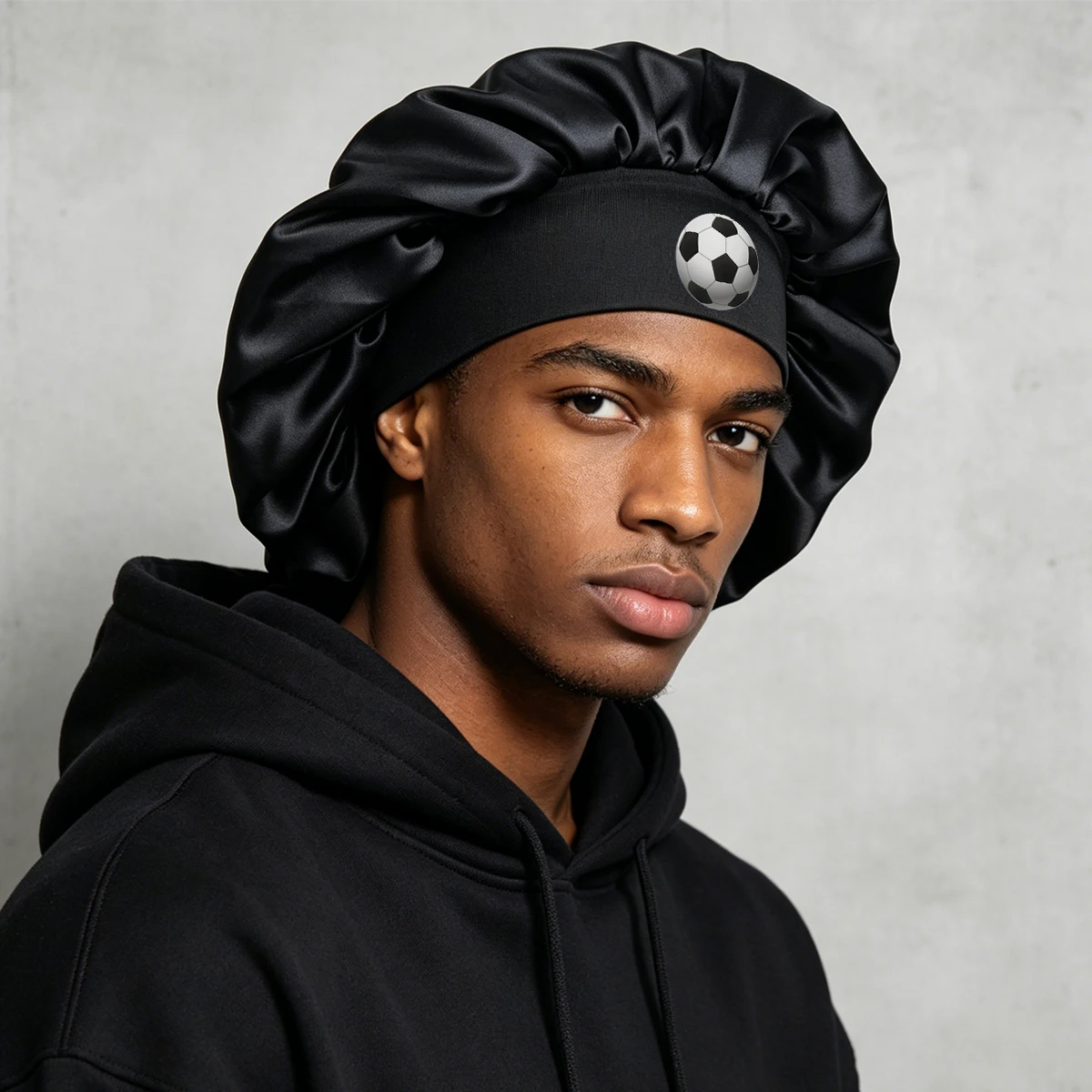 Adjustable Football Sleep Cap for Sleep And Shower Reusable Hair Wrapping Cap for Hair Care And Protection