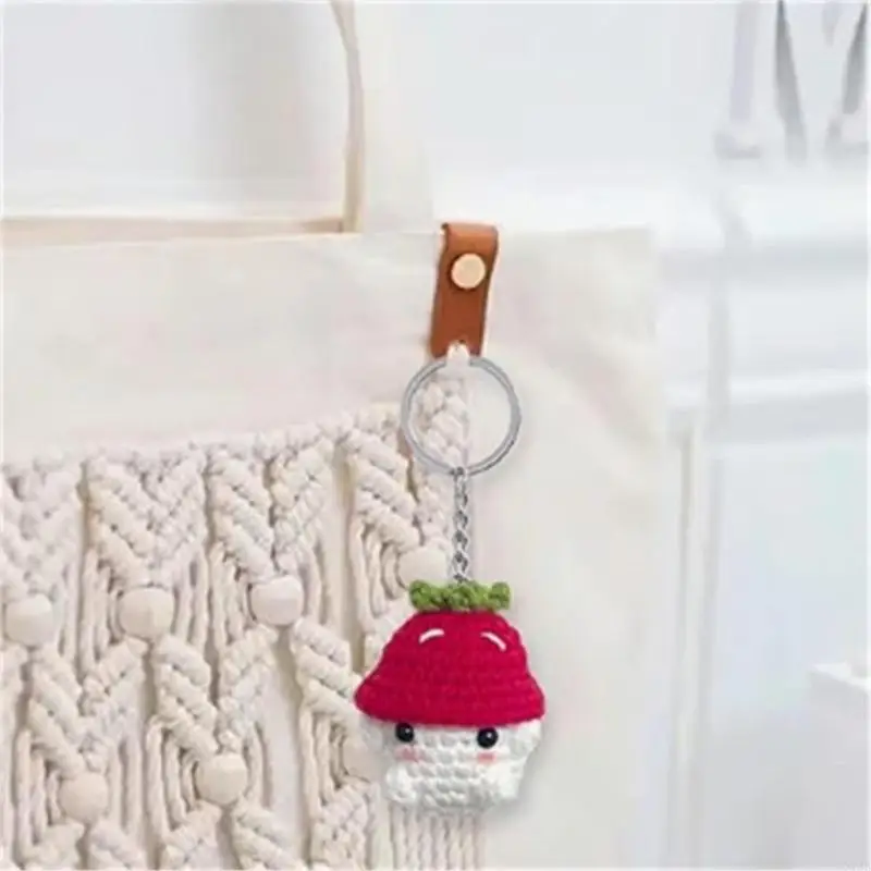 Car Keychain for Women Keychain Bag Charm Handmade Crochet Animal Keychain