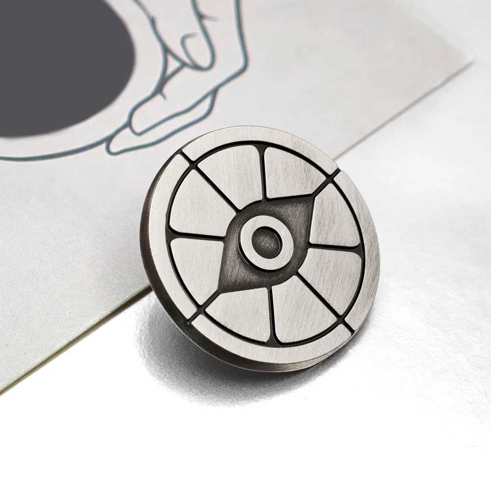 Deadlock Game Brosche Valve MOBA Shooter Logo Abzeichen Eye Wheel Silhouette Metall Anstecknadel Geek Gamer Schmuck Geschenk für Fans – Detail 7